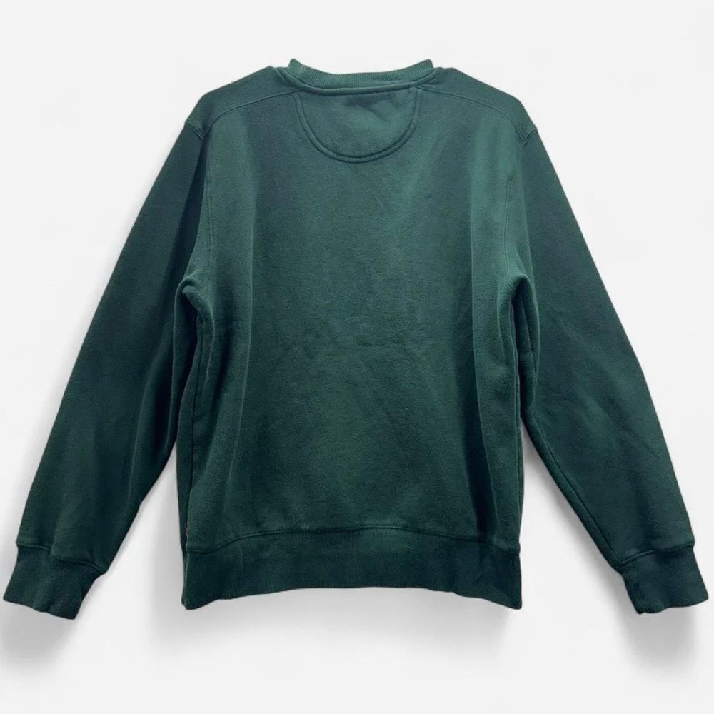 IZOD Mens Crewneck Sweatshirt Hunter Green Fleece Pullover Small